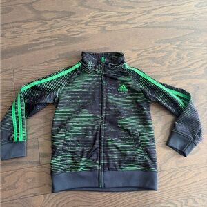 ADIDAS boys toddler jacket size 4t green navy blue